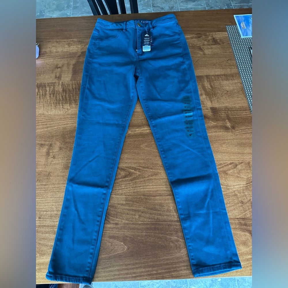NWT American Eagle Teal Sky High Jeggings from 2014